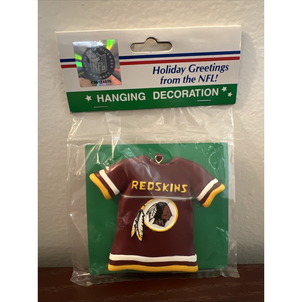 Kurt S. Adler NFL Washington Redskins Shirt Christmas Ornament 3x3"
